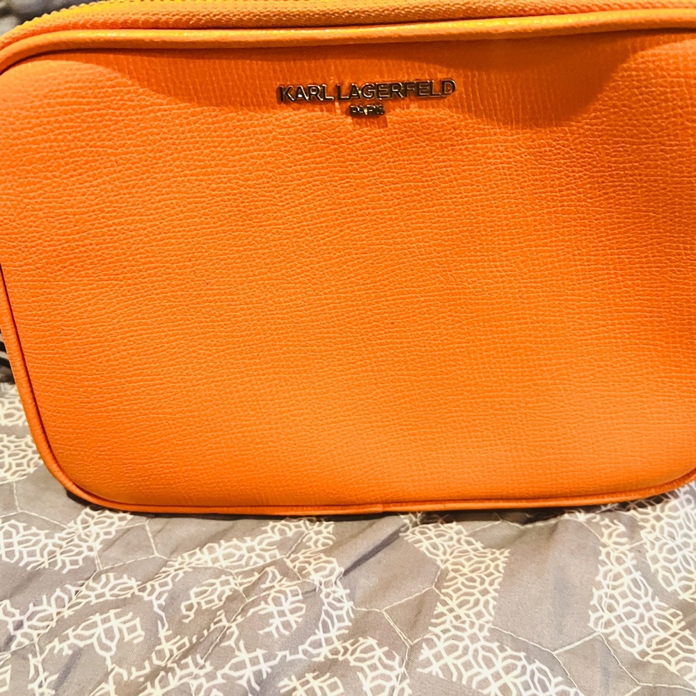 Karl Lagerfeld Vibrant Orange Crossbody Bag